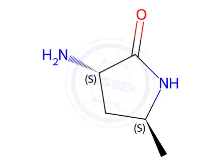 Chemical structure of (3S,5S)-3-amino-5-methylpyrrolidin-2-one