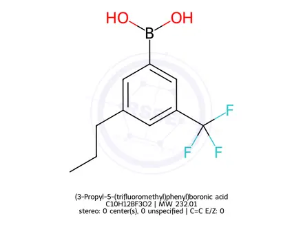 Chemical structure of (3-Propyl-5-(trifluoromethyl)phenyl)boronic acid