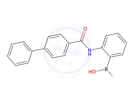 Chemical structure of 2-(4-Biphenylylcarboxamido)phenylboronic acid