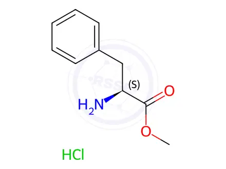 Chemical structure of (S)-Methyl 2-amino-3-phenylpropanoate hydrochloride