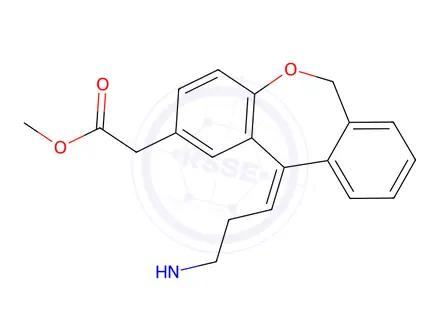 Chemical structure of Methyl 2-(11-(3-(methylamino)propylidene)-6,11-dihydrodibenzo[b,e]oxepin-2-yl)acetate
