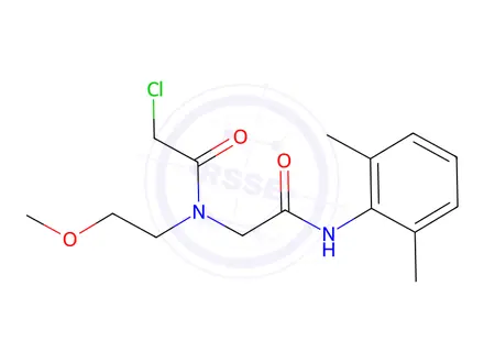 Chemical structure of 2-Chloro-n-{[(2,6-dimethylphenyl)carbamoyl]methyl}-n-(2-methoxyethyl)acetamide