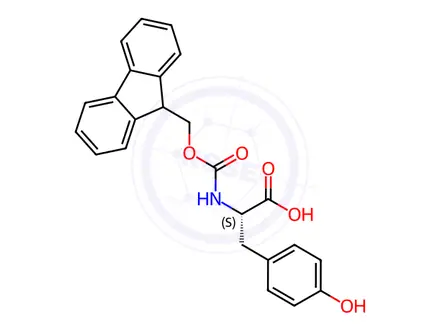 Chemical structure of Nalpha-Fmoc-L-tyrosine