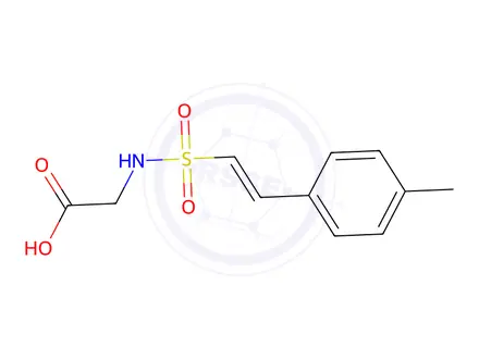 Chemical structure of 2-[2-(4-methylphenyl)ethenesulfonamido]acetic acid