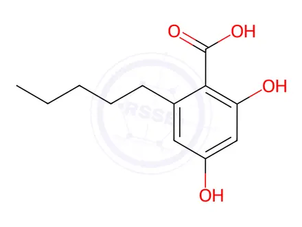 Chemical structure of Olivetol Impurity 1 (Olivetol Acid)