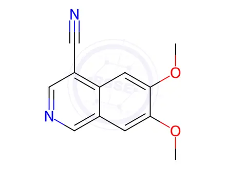 Chemical structure of 6,7-Dimethoxyisoquinoline-4-carbonitrile