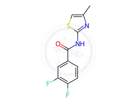 Chemical structure of Benzamide, 3,4-difluoro-N-(4-methyl-2-thiazolyl)-(9CI)