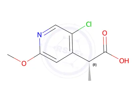 Chemical structure of (R)-2-(5-Chloro-2-methoxypyridin-4-yl)propanoic acid