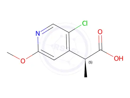 Chemical structure of (S)-2-(5-Chloro-2-methoxypyridin-4-yl)propanoic acid