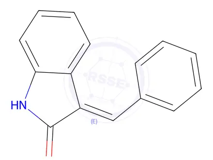 Chemical structure of (E)-3-Benzylideneindolin-2-one