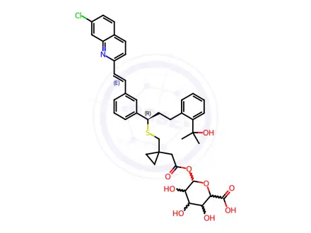 Chemical structure of Montelukast acyl-Beta-D-glucuronide