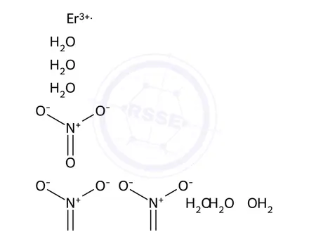 Chemical structure of Erbium trinitrate hexahydrate