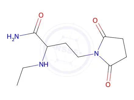 Chemical structure of 4-(2,5-Dioxopyrrolidin-1-yl)-2-(ethylamino)butanamide