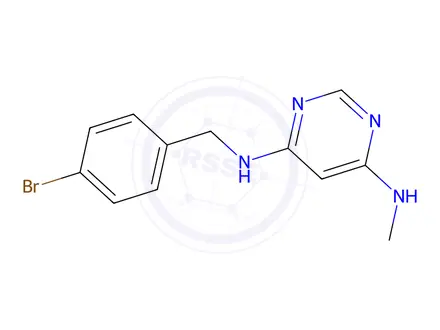 Chemical structure of n4-(4-bromobenzyl)-n6-methylpyrimidine-4,6-diamine