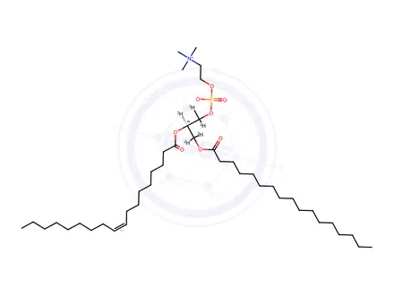 Chemical structure of 17:0-18:1 PC-d5