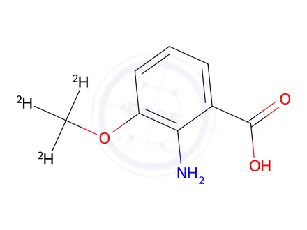 Chemical structure of 2-Amino-3-methoxybenzoic Acid-d3