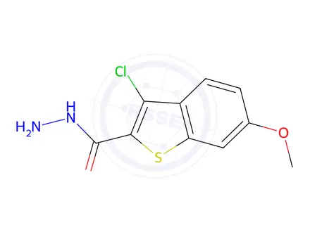 Chemical structure of 3-chloro-6-methoxy-1-benzothiophene-2-carbohydrazide