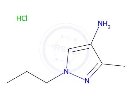 Chemical structure of 3-methyl-1-propyl-1H-pyrazol-4-amine,HCl