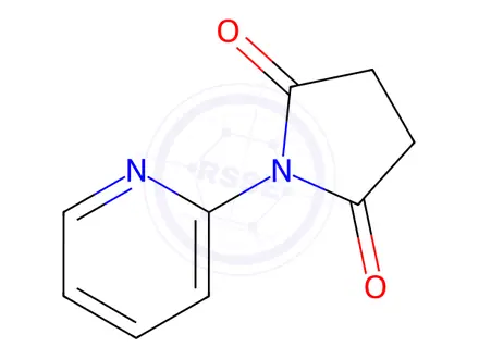 Chemical structure of 2,5-Pyrrolidinedione, 1-(2-pyridinyl)-