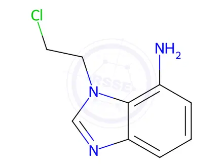 Chemical structure of Benzimidazole,7-amino-1-(2-chloroethyl)-(8CI)