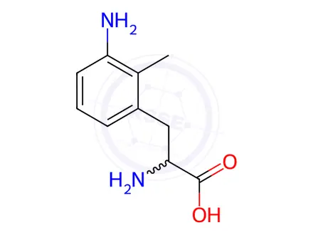 Chemical structure of Phenylalanine, 3-amino-2-methyl-