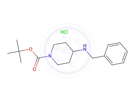 Chemical structure of tert-Butyl 4-(benzylamino)piperidine-1-carboxylate hydrochloride
