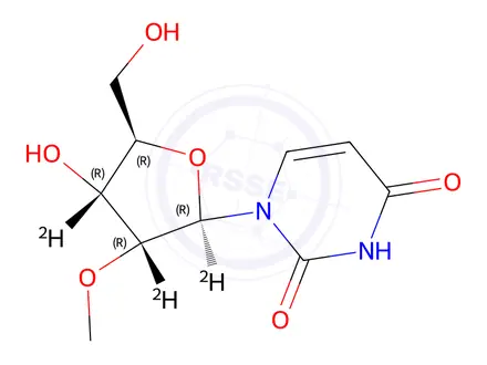 Chemical structure of 2'-O-Methyl Uridine-d3