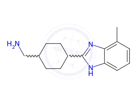 Chemical structure of (4-(4-Methyl-1H-benzo[d]imidazol-2-yl)cyclohexyl)methanamine