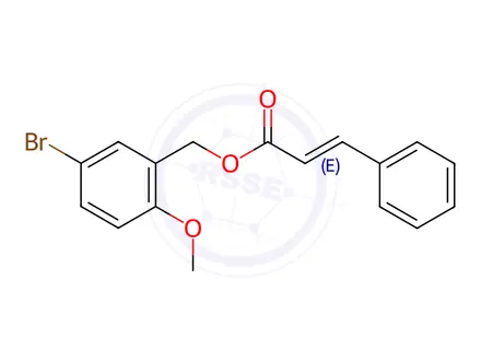 Chemical structure of (5-Bromo-2-methoxyphenyl)methyl (2E)-3-phenylprop-2-enoate