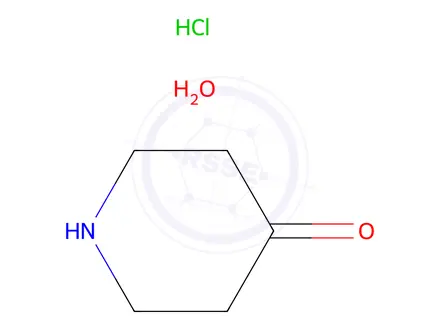 Chemical structure of 4-Piperidone Monohydrate Hydrochloride