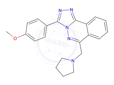Chemical structure of 3-(4-Methoxyphenyl)-6-(pyrrolidin-1-ylmethyl)-[1,2,4]triazolo[3,4-a]phthalazine