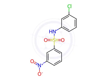Chemical structure of N-(3-chlorophenyl)-3-nitrobenzenesulfonamide