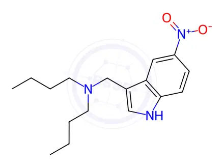 Chemical structure of N,N-Dibutyl-5-nitro-1H-indole-3-methanamine