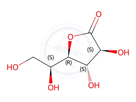 Chemical structure of L-galactono-1,4-lactone