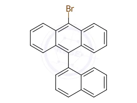 Chemical structure of 9-Bromo-10-(naphthalen-1-yl)anthracene