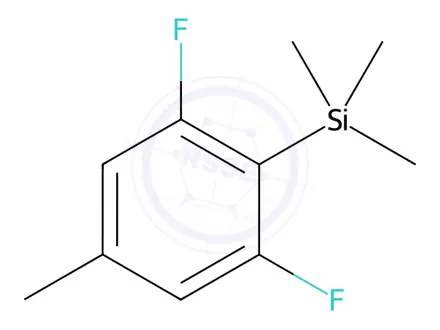 Chemical structure of Benzene, 1,3-difluoro-5-methyl-2-(trimethylsilyl)-
