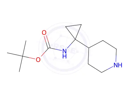 Chemical structure of TERT-BUTYL (1-(PIPERIDIN-4-YL)CYCLOPROPYL)CARBAMATE