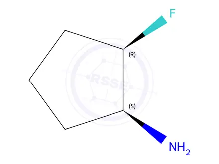 Chemical structure of (1S,2R)-2-fluorocyclopentan-1-amine