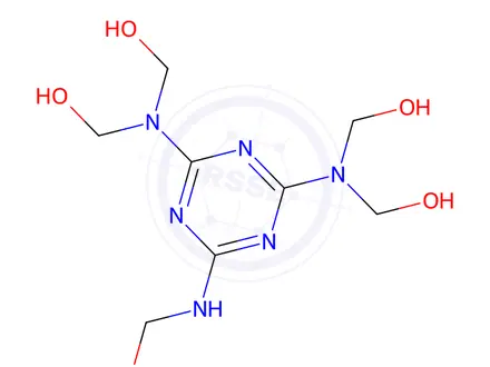 Chemical structure of [[6-[(hydroxymethyl)amino]-1,3,5-triazine-2,4-diyl]dinitrilo]tetrakismethanol