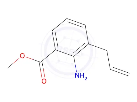 Chemical structure of Benzoic acid, 2-amino-3-(2-propenyl)-, methyl ester (9CI)