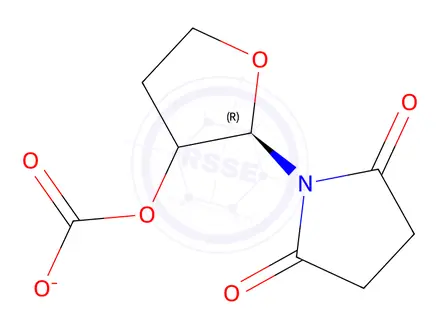 Chemical structure of (R)-2,5-dioxopyrrolidin-1-yl(tetrahydrofuran-3-yl) carbonate