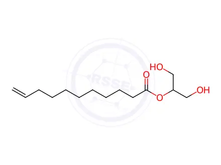 Chemical structure of Glyceryl 2-Monoundecylenate