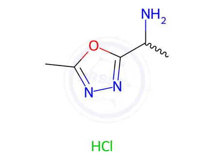 Chemical structure of 1-(5-Methyl-1,3,4-oxadiazol-2-yl)-1-ethanamine hydrochloride