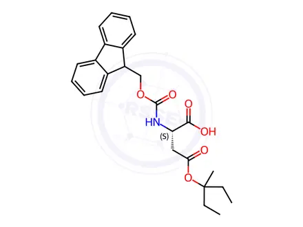 Chemical structure of Fmoc-Asp(OMpe)-OH