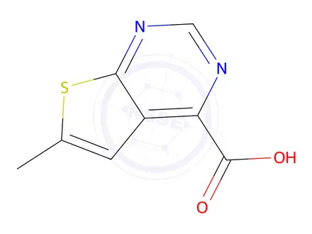 Chemical structure of 6-methylthieno[2,3-d]pyrimidine-4-carboxylic acid