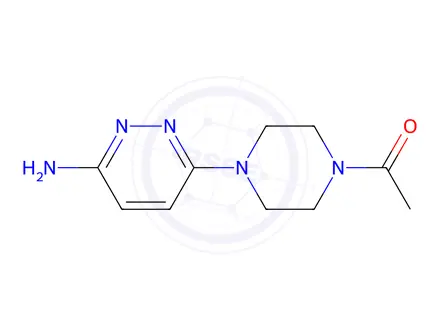 Chemical structure of 1-[4-(6-aminopyridazin-3-yl)piperazin-1-yl]ethan-1-one