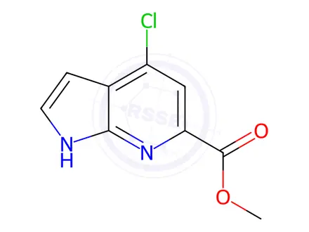 Chemical structure of methyl 4-chloro-1H-pyrrolo[2,3-b]pyridine-6-carboxylate