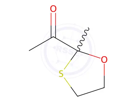 Chemical structure of Ethanone, 1-(2-methyl-1,3-oxathiolan-2-yl)-(9CI)