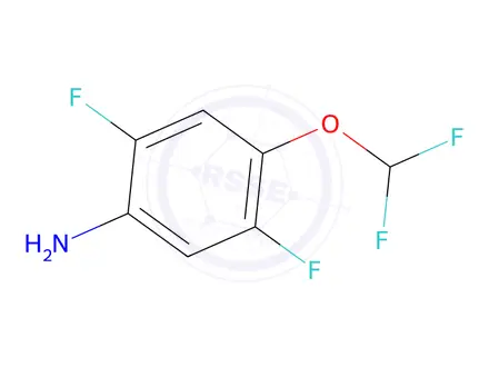 Chemical structure of 4-(difluoromethoxy)-2,5-difluoroaniline
