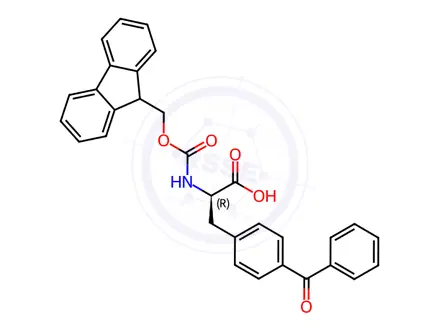 Chemical structure of Fmoc-D-Bpa-OH